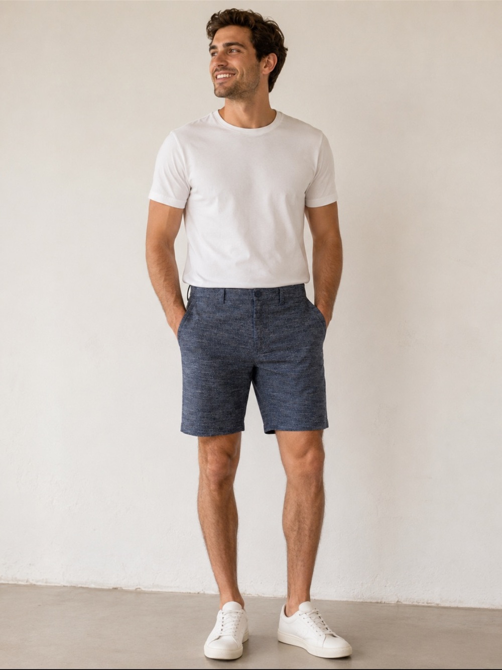 Men's Flat Front Charcoal Heather Shorts